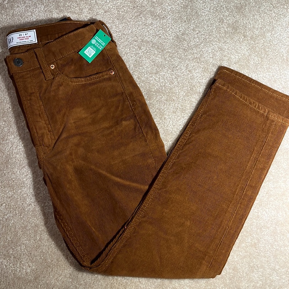 Gap vintage slim high rise corduroy